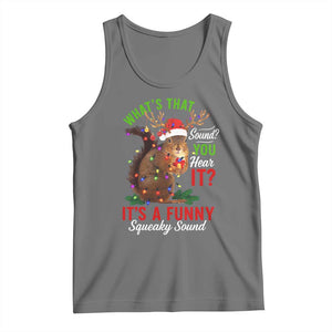 Funny Christmas Vacation Squirrel Movie Tank Top Whats That Sound You Hear It It Is A Funny Squeaky Sound TS11 Black Heather Print Your Wear