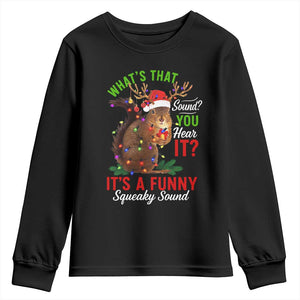 Funny Christmas Vacation Squirrel Movie Youth Sweatshirt Whats That Sound You Hear It It Is A Funny Squeaky Sound TS11 Black Print Your Wear