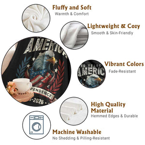 250 Years Of America Throw Blanket 250th American Anniversary Independence Bald Eagle TS11 Print Your Wear