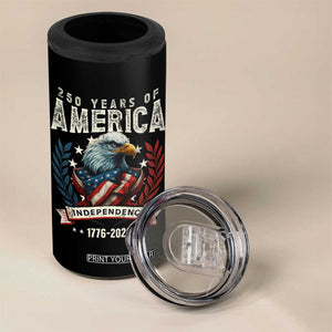 250 Years Of America 4 in 1 Can Cooler Tumbler 250th American Anniversary Independence Bald Eagle TS11 Print Your Wear