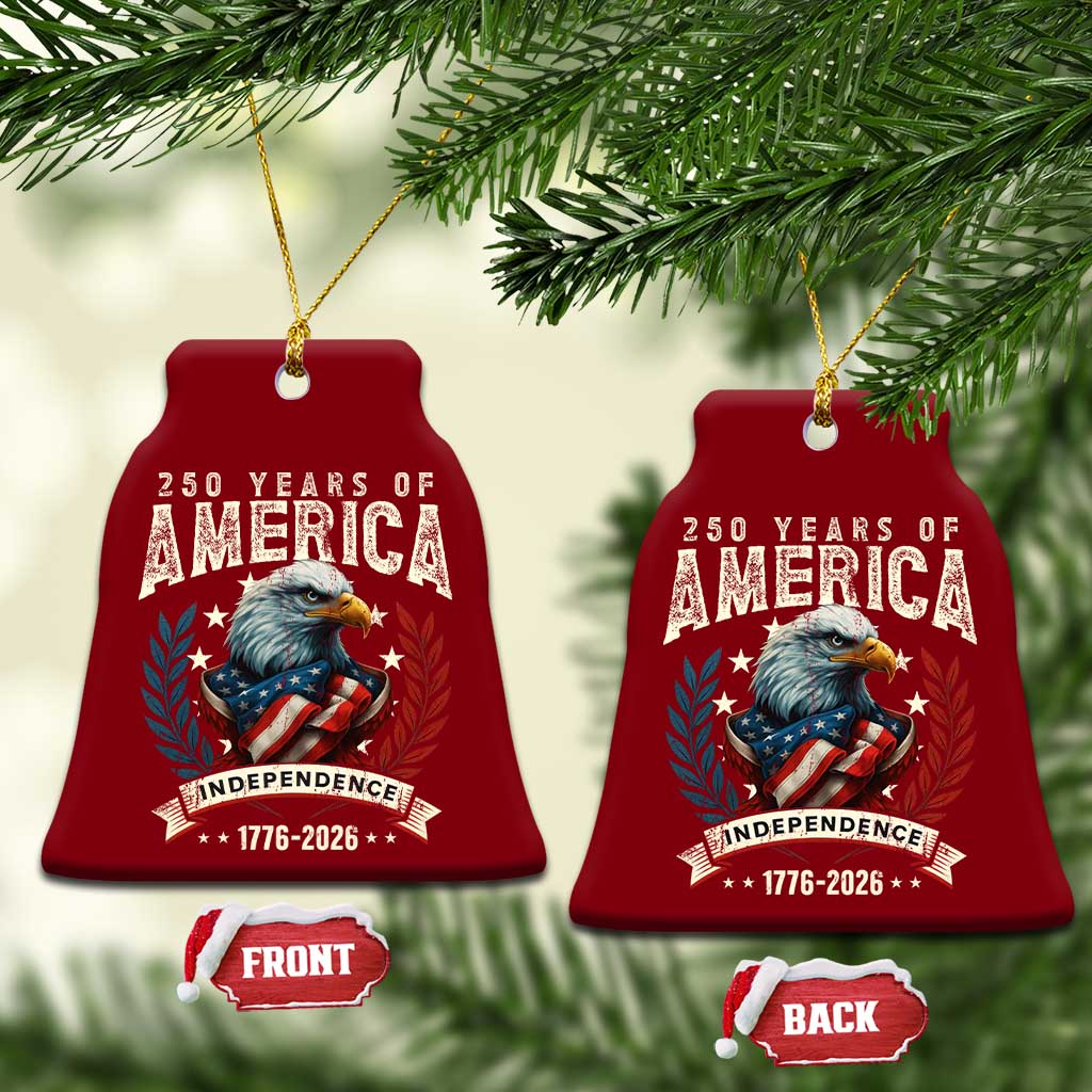 250 Years Of America Ceramic Ornament 250th American Anniversary Independence Bald Eagle TS11 Print Your Wear