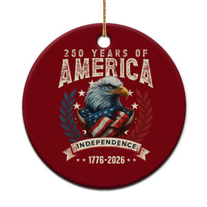 250 Years Of America Ceramic Ornament 250th American Anniversary Independence Bald Eagle TS11 1pc Red Print Your Wear