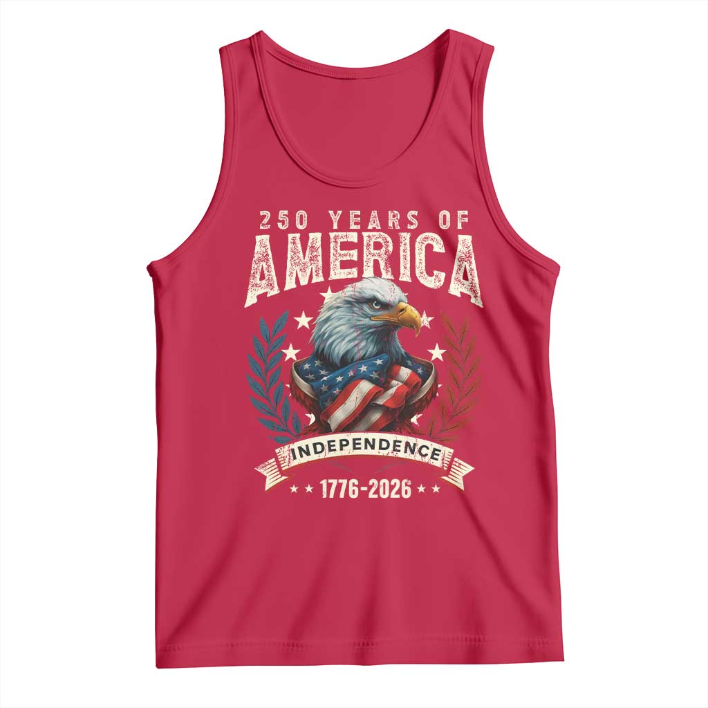 250 Years Of America Tank Top 250th American Anniversary Independence Bald Eagle TS11 Red Print Your Wear