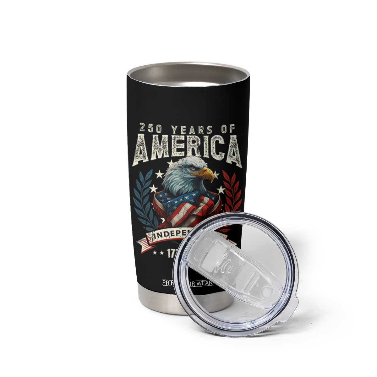 250 Years Of America Tumbler Cup 250th American Anniversary Independence Bald Eagle TS11 Print Your Wear