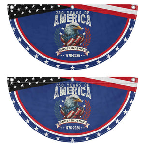 250 Years Of America Patriotic Fan Flag 250th American Anniversary Independence Bald Eagle