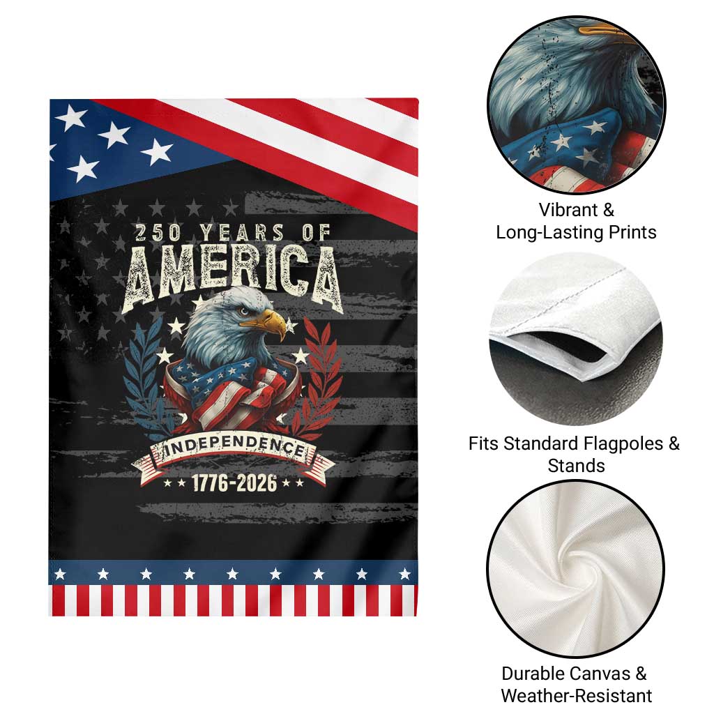 250 Years Of America Garden Flag 250th American Anniversary Independence Bald Eagle TS11 Print Your Wear