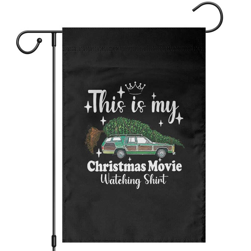 This Is My Christmas Movie Watching Garden Flag Vintage Xmas Tree Car TS11 Black Print Your Wear