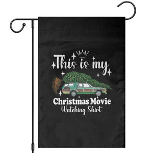 This Is My Christmas Movie Watching Garden Flag Vintage Xmas Tree Car TS11 Black Print Your Wear