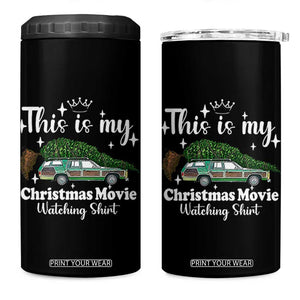 This Is My Christmas Movie Watching 4 in 1 Can Cooler Tumbler Vintage Xmas Tree Car TS11 One Size: 16 oz Black Print Your Wear