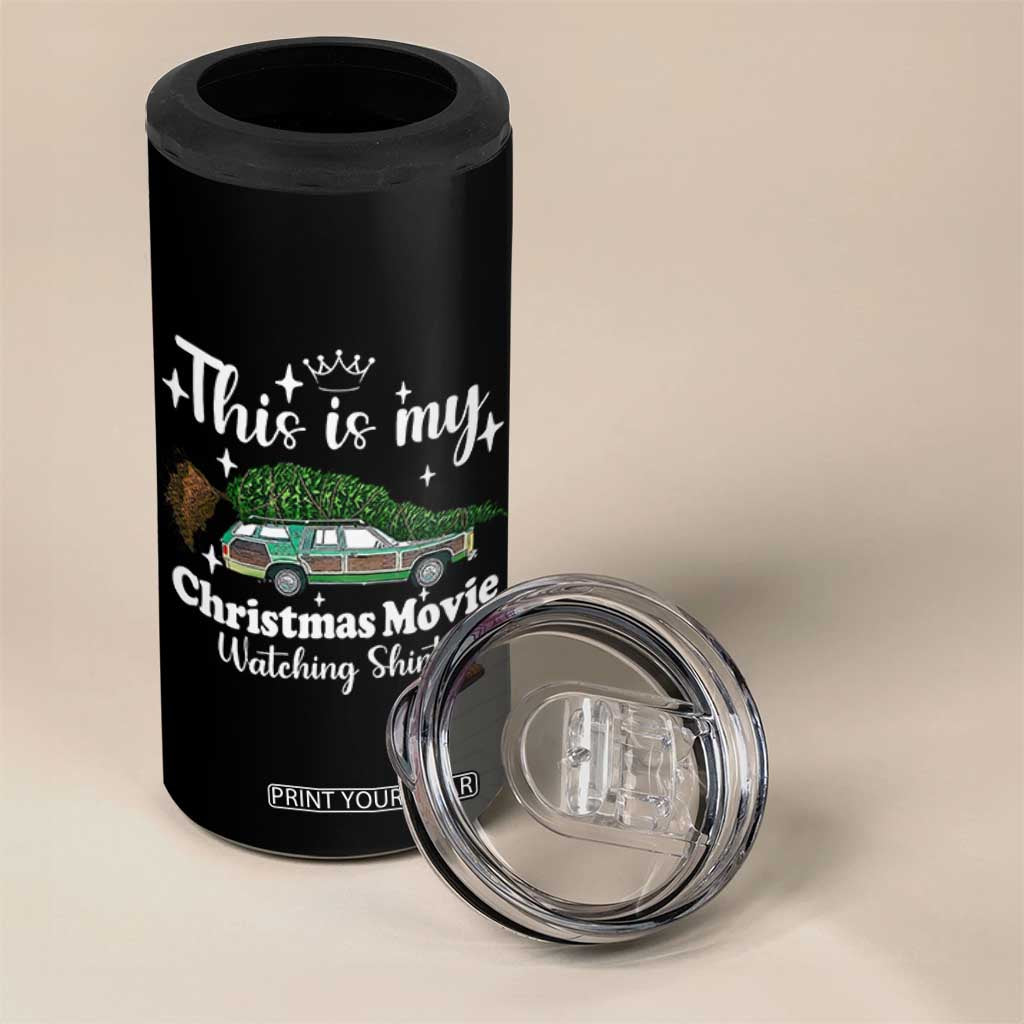 This Is My Christmas Movie Watching 4 in 1 Can Cooler Tumbler Vintage Xmas Tree Car TS11 Print Your Wear