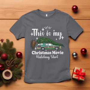 This Is My Christmas Movie Watching T Shirt Vintage Xmas Tree Car TS11 Charcoal Print Your Wear