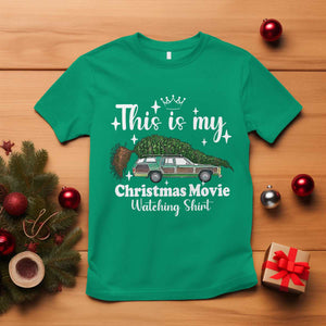 This Is My Christmas Movie Watching T Shirt Vintage Xmas Tree Car TS11 Irish Green Print Your Wear