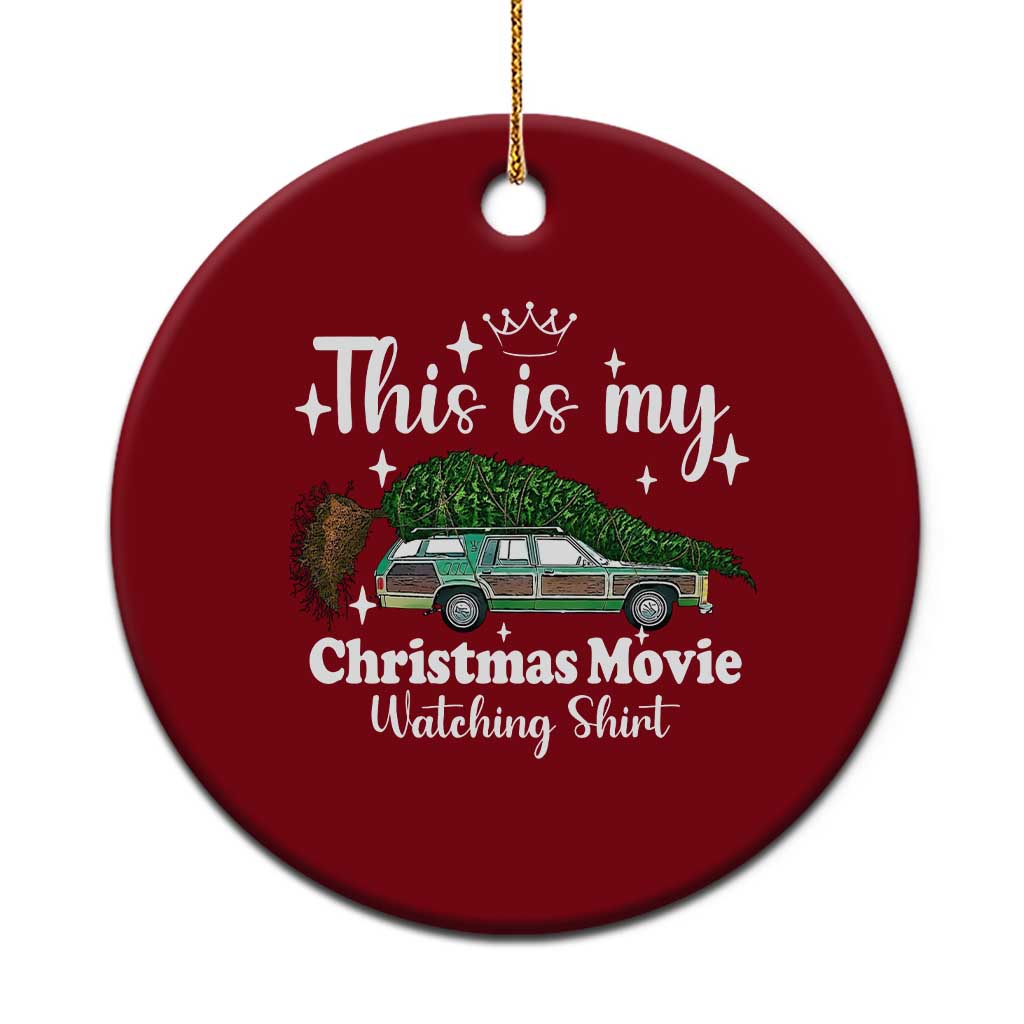 This Is My Christmas Movie Watching Ceramic Ornament Vintage Xmas Tree Car TS11 1pc Red Print Your Wear