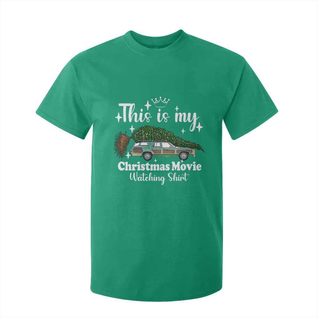 This Is My Christmas Movie Watching T Shirt For Kid Vintage Xmas Tree Car TS11 Irish Green Print Your Wear