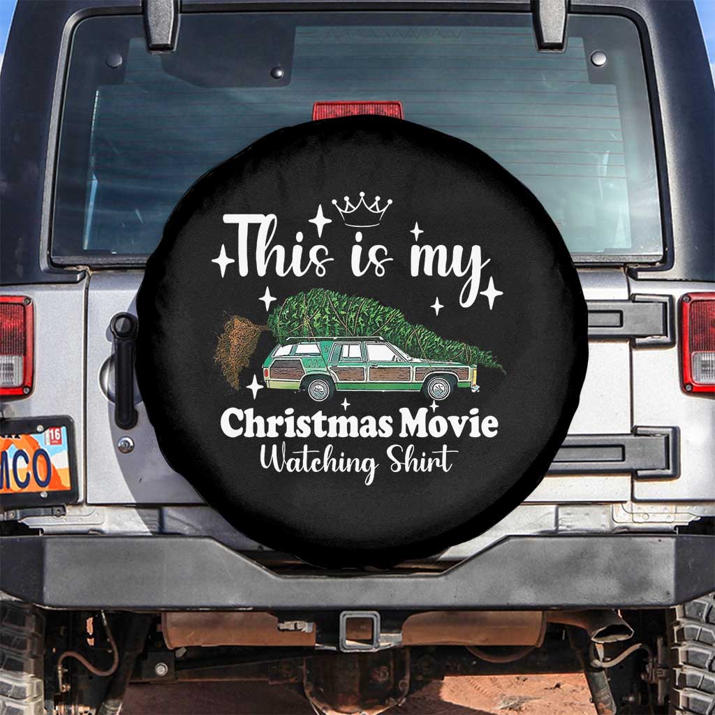 This Is My Christmas Movie Watching Spare Tire Cover Vintage Xmas Tree Car TS11 No hole Black Print Your Wear