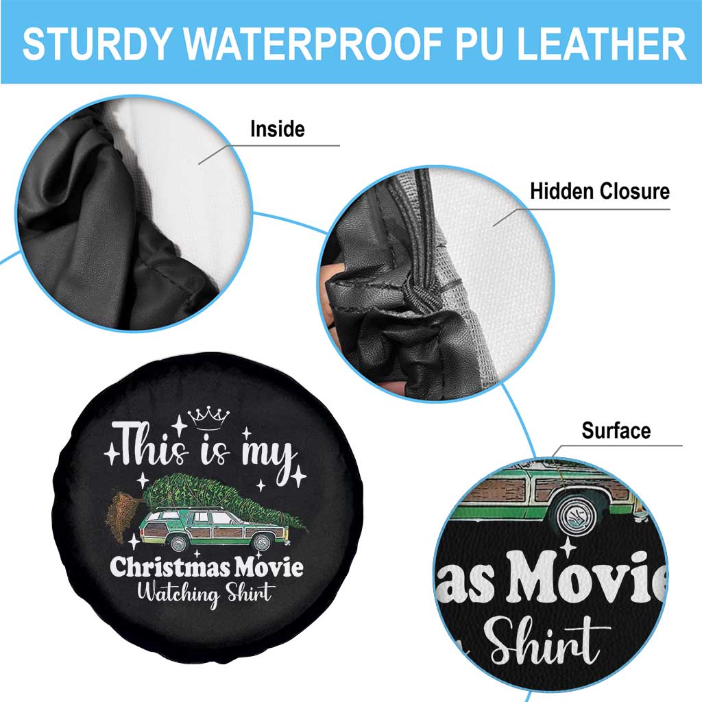 This Is My Christmas Movie Watching Spare Tire Cover Vintage Xmas Tree Car TS11 Print Your Wear
