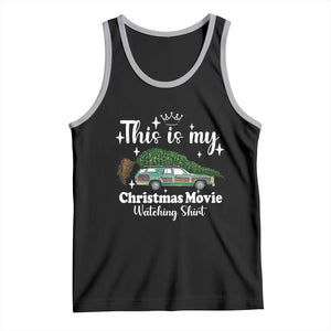 This Is My Christmas Movie Watching Tank Top Vintage Xmas Tree Car - Print Your Wear
