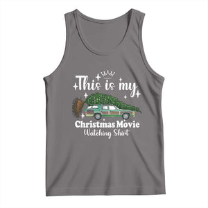 This Is My Christmas Movie Watching Tank Top Vintage Xmas Tree Car - Print Your Wear