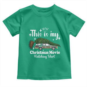 This Is My Christmas Movie Watching Toddler T Shirt Vintage Xmas Tree Car TS11 Irish Green Print Your Wear