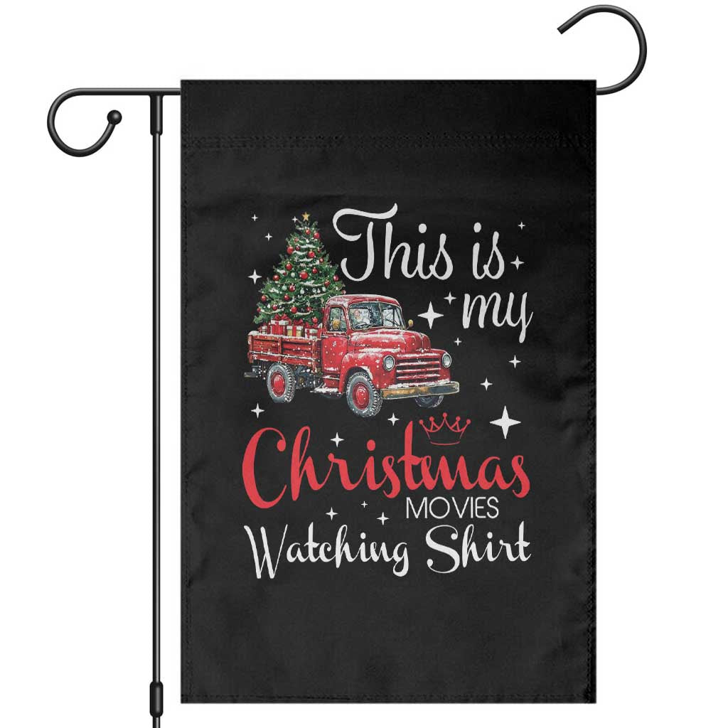This Is My Christmas Movie Watching Garden Flag Vintage Red Truck TS11 Black Print Your Wear