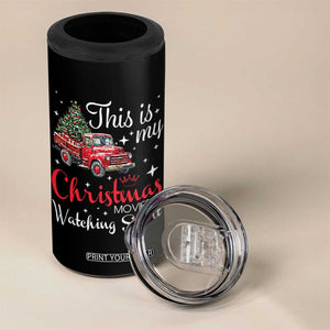 This Is My Christmas Movie Watching 4 in 1 Can Cooler Tumbler Vintage Red Truck TS11 Print Your Wear