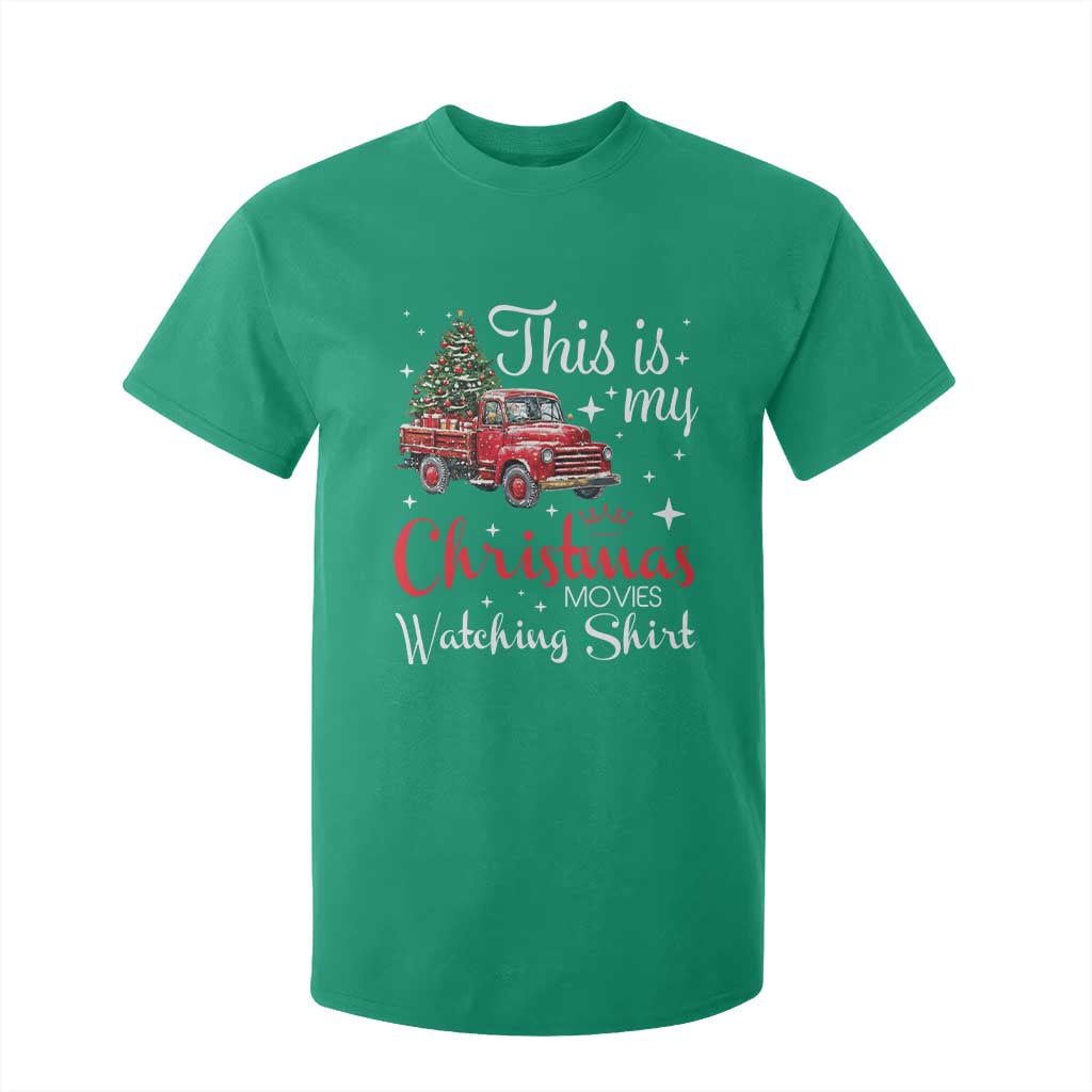 This Is My Christmas Movie Watching T Shirt For Kid Vintage Red Truck TS11 Irish Green Print Your Wear