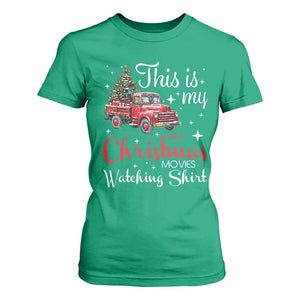 This Is My Christmas Movie Watching T Shirt For Women Vintage Red Truck TS11 Irish Green Print Your Wear