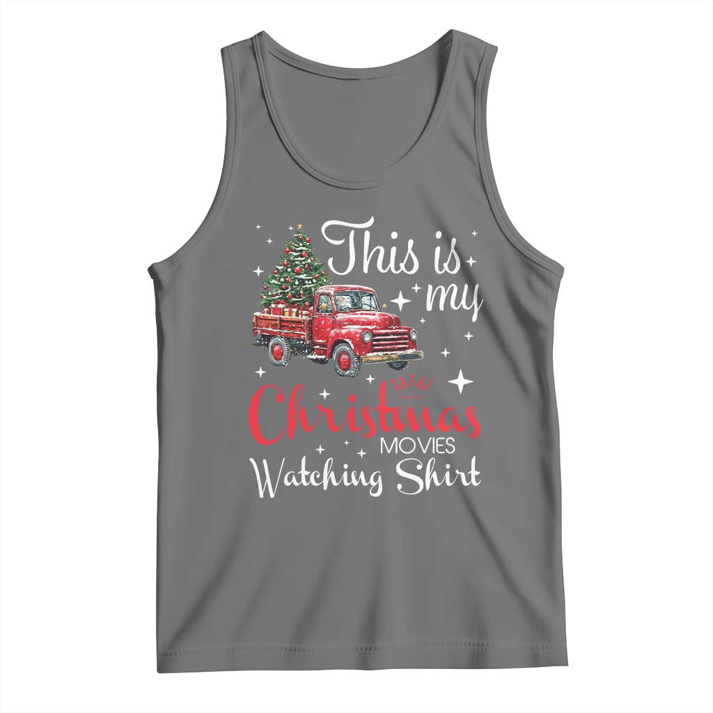 This Is My Christmas Movie Watching Tank Top Vintage Red Truck TS11 Black Heather Print Your Wear