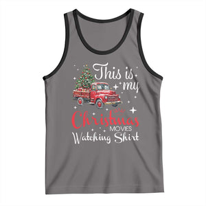 This Is My Christmas Movie Watching Tank Top Vintage Red Truck TS11 Deep Heather Black Print Your Wear