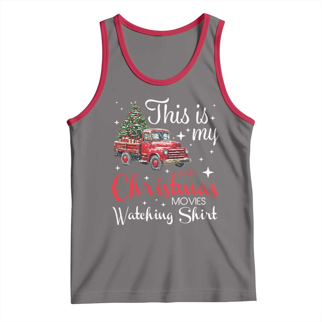 This Is My Christmas Movie Watching Tank Top Vintage Red Truck TS11 Deep Heather Red Print Your Wear