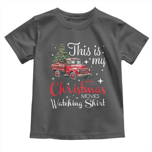 This Is My Christmas Movie Watching Toddler T Shirt Vintage Red Truck TS11 Dark Heather Print Your Wear