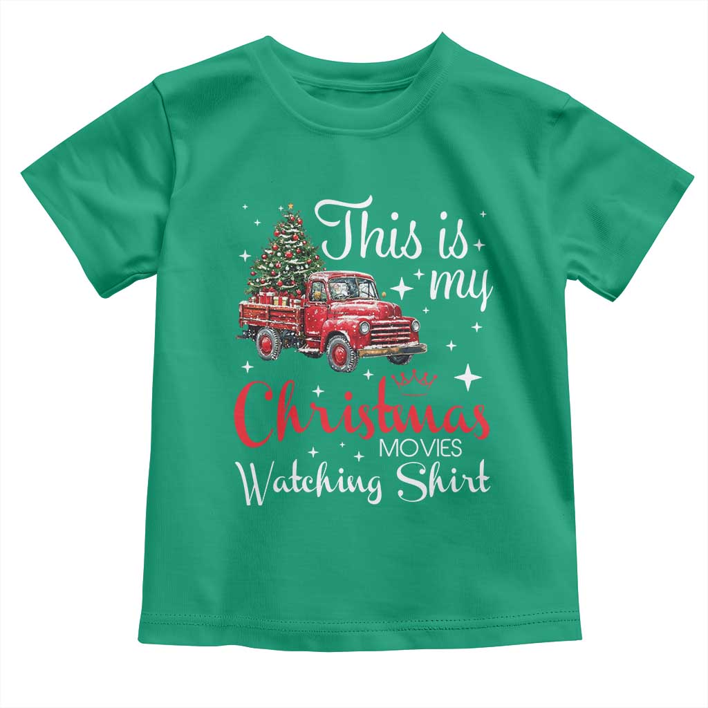 This Is My Christmas Movie Watching Toddler T Shirt Vintage Red Truck TS11 Irish Green Print Your Wear