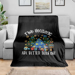Christmas Hanukkah Throw Blanket Two Holidays Are Better Than One Christmukkah Tree TS11 Print Your Wear