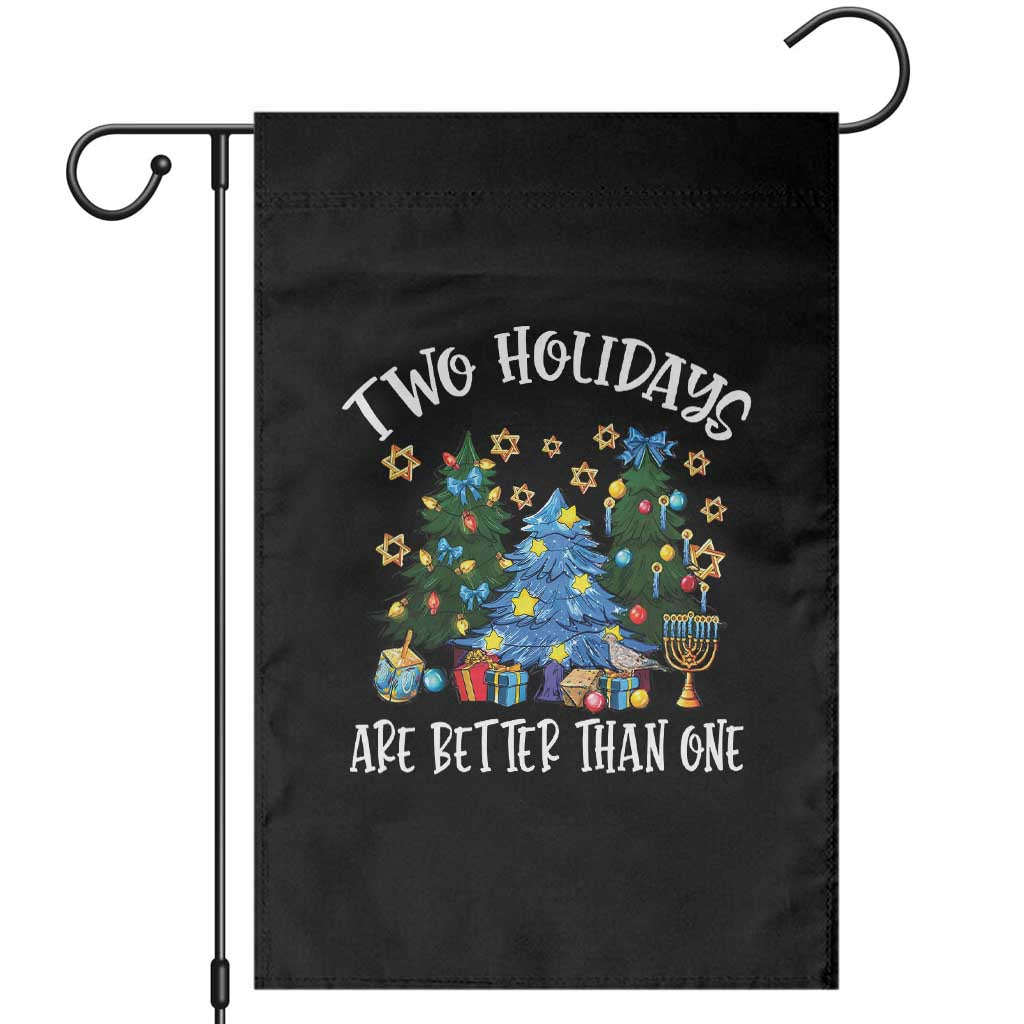 Christmas Hanukkah Garden Flag Two Holidays Are Better Than One Christmukkah Tree TS11 Black Print Your Wear