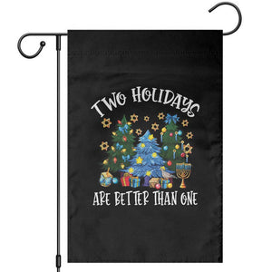 Christmas Hanukkah Garden Flag Two Holidays Are Better Than One Christmukkah Tree TS11 Black Print Your Wear