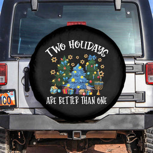 Christmas Hanukkah Spare Tire Cover Two Holidays Are Better Than One Christmukkah Tree TS11 No hole Black Print Your Wear