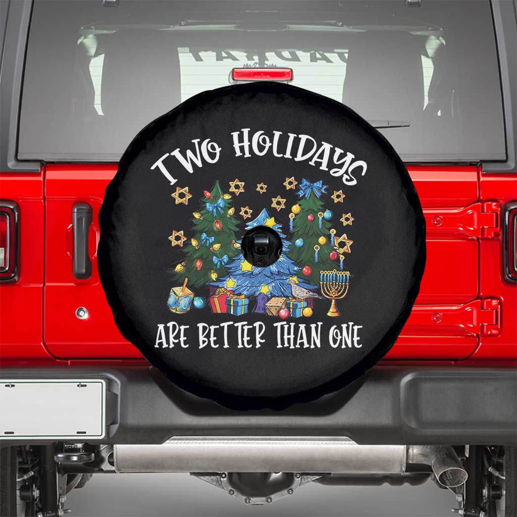 Christmas Hanukkah Spare Tire Cover Two Holidays Are Better Than One Christmukkah Tree TS11 Black Print Your Wear