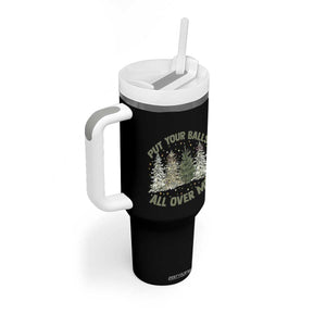 Funny Christmas Adult Humor Tumbler With Handle Put Your Balls All Over Me Xmas Dirty Joke TS11 Print Your Wear
