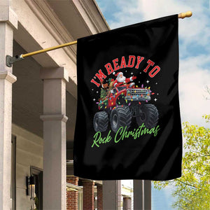 Christmas Monster Truck Garden Flag I Am Ready To Rock Xmas Santa TS11 Print Your Wear