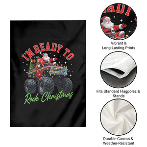 Christmas Monster Truck Garden Flag I Am Ready To Rock Xmas Santa TS11 Print Your Wear