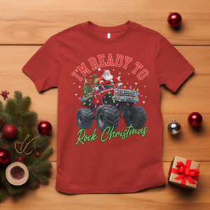 Christmas Monster Truck T Shirt I Am Ready To Rock Xmas Santa TS11 Red Print Your Wear