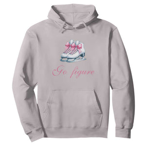 Figure Skater Hoodie Go Figure Coquette Pink Bow Ice Skating TS11 Ice Gray Print Your Wear