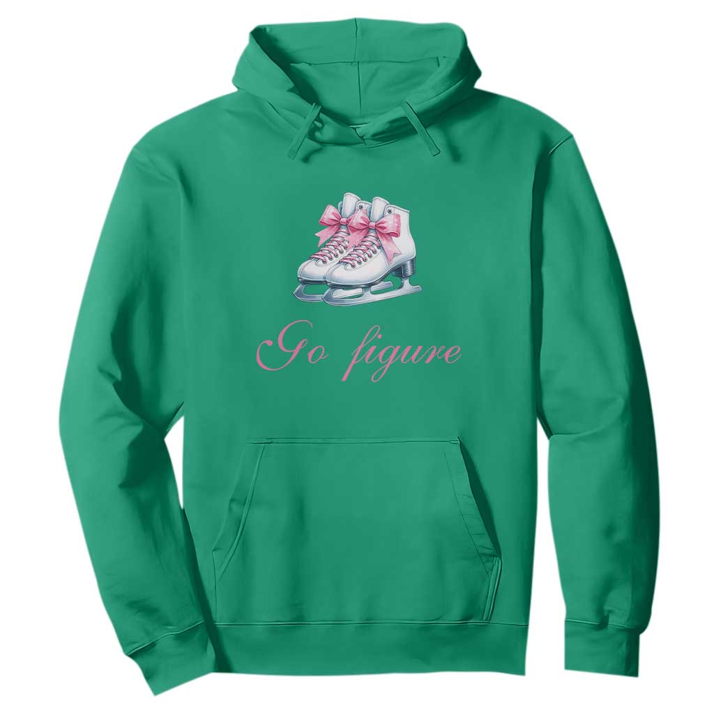 Figure Skater Hoodie Go Figure Coquette Pink Bow Ice Skating TS11 Irish Green Print Your Wear
