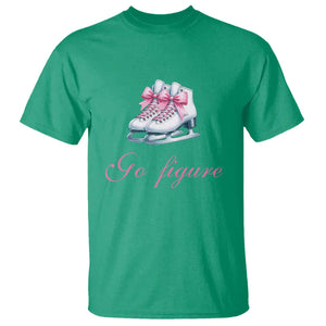 Figure Skater T Shirt Go Figure Coquette Pink Bow Ice Skating TS11 Irish Green Print Your Wear