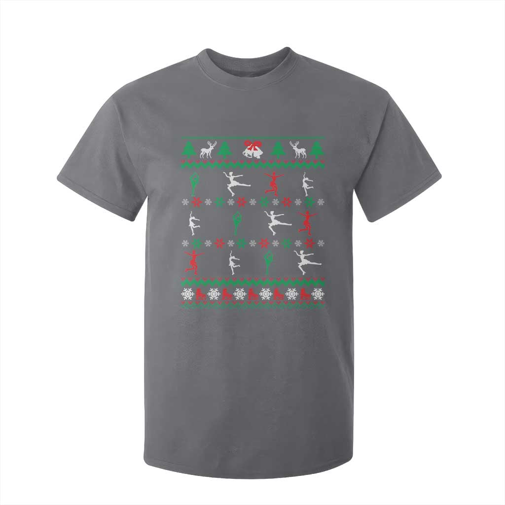 Funny Christmas Figure Ice Skating Skater T Shirt For Kid TS11 Charcoal Print Your Wear