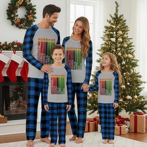 The 7 Principles Of Kwanzaa Plaid Pajama Set Kinara Candles African Heritage TS11 Blue Plaid Print Your Wear