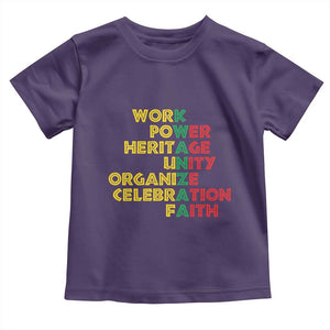 Kwanzaa Toddler T Shirt Work Power Heritage Unity Organize Celebration Faith African Heritage TS11 Purple Print Your Wear