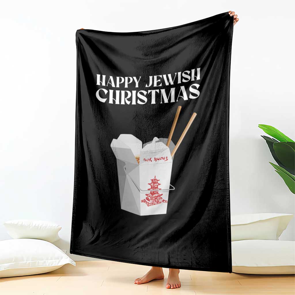 Happy Jewish Christmas Throw Blanket Chinese Noodle Asian Take Out TS11 Print Your Wear