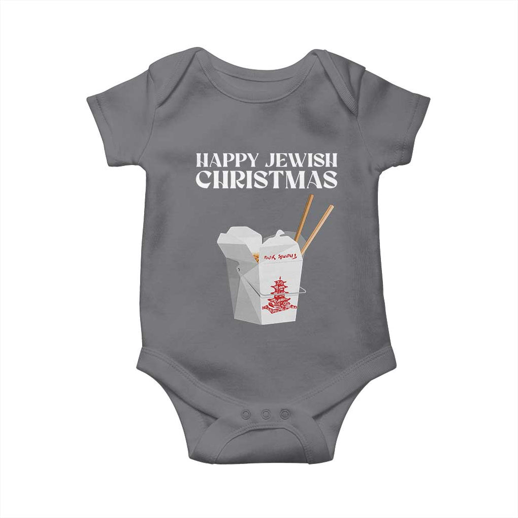 Happy Jewish Christmas Baby Onesie Chinese Noodle Asian Take Out TS11 Charcoal Print Your Wear