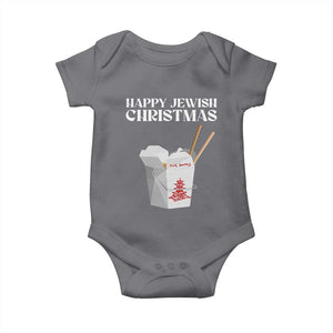 Happy Jewish Christmas Baby Onesie Chinese Noodle Asian Take Out TS11 Charcoal Print Your Wear